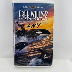 Free Willy 2 The Adventure Home VHS Tape 1995 Family Movie‎ WB Clamshell Box